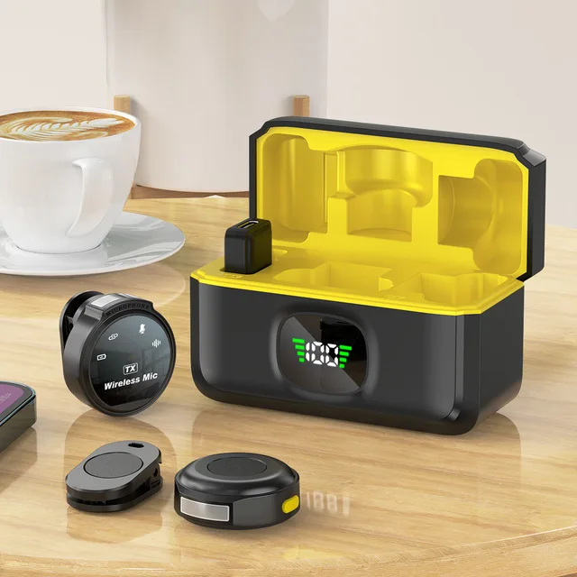 Wireless Lapel Microphone USB-C/iOS Interface Lavalier Mic Noise