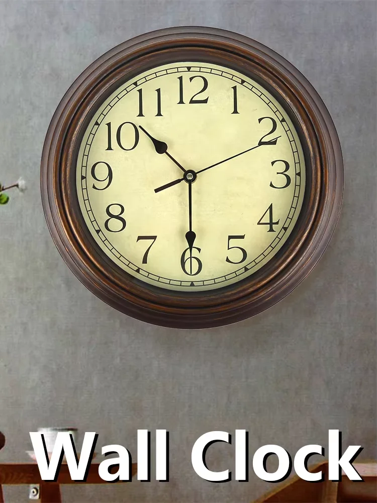 Large Retro Wall Clock – Silent American-Style Design 5
