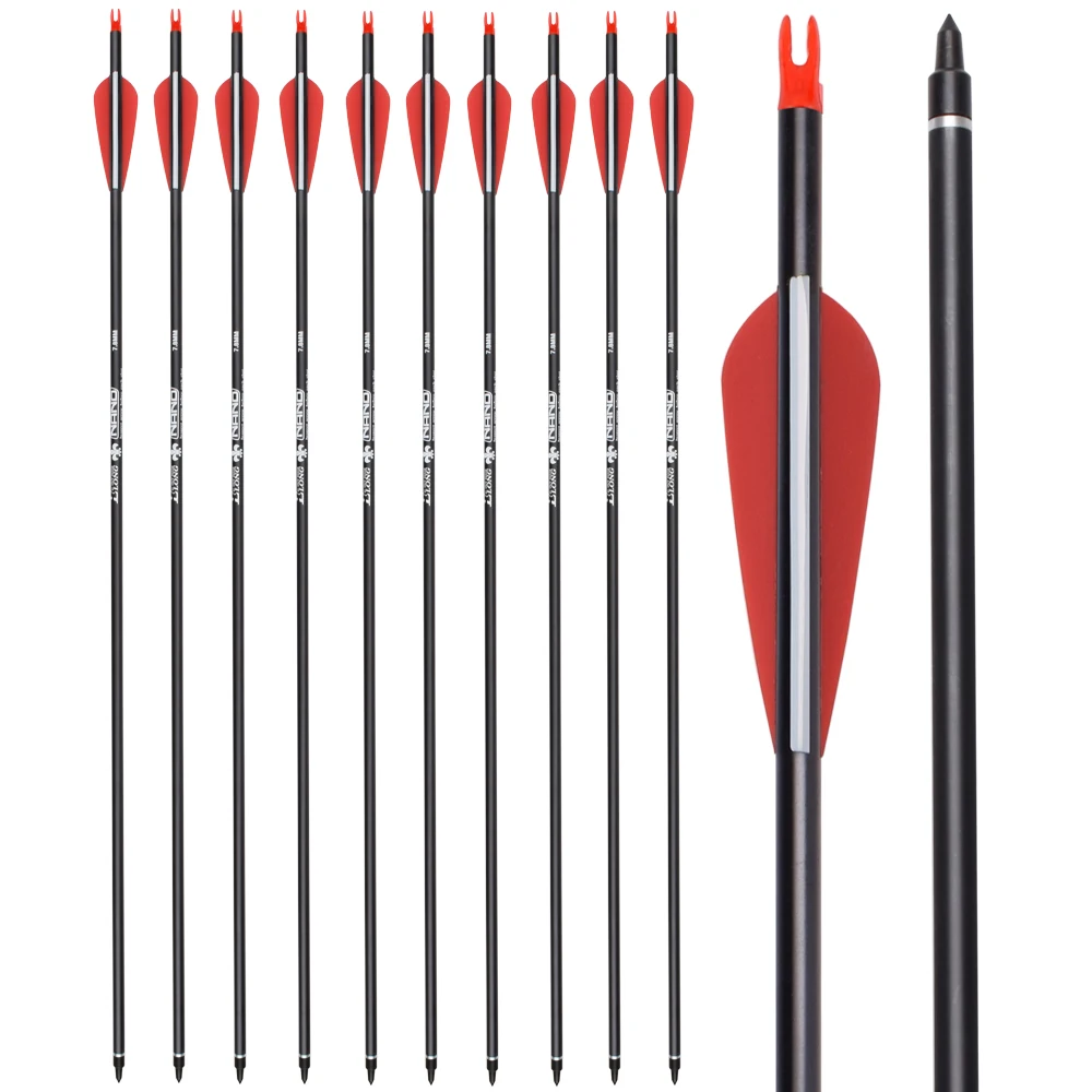 

300pcs 26 30"Carbon Arrow Hunting Arrows with 100 Grain Removable Tip for Archery Compound & Recurve & Traditional Bow Practice