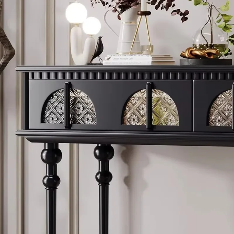 Tavolo ad angolo moderno di lusso Soggiorno Consolle in stile design vintage Ingresso Semplice Console ingresso Mobili per la casa - immagine 3