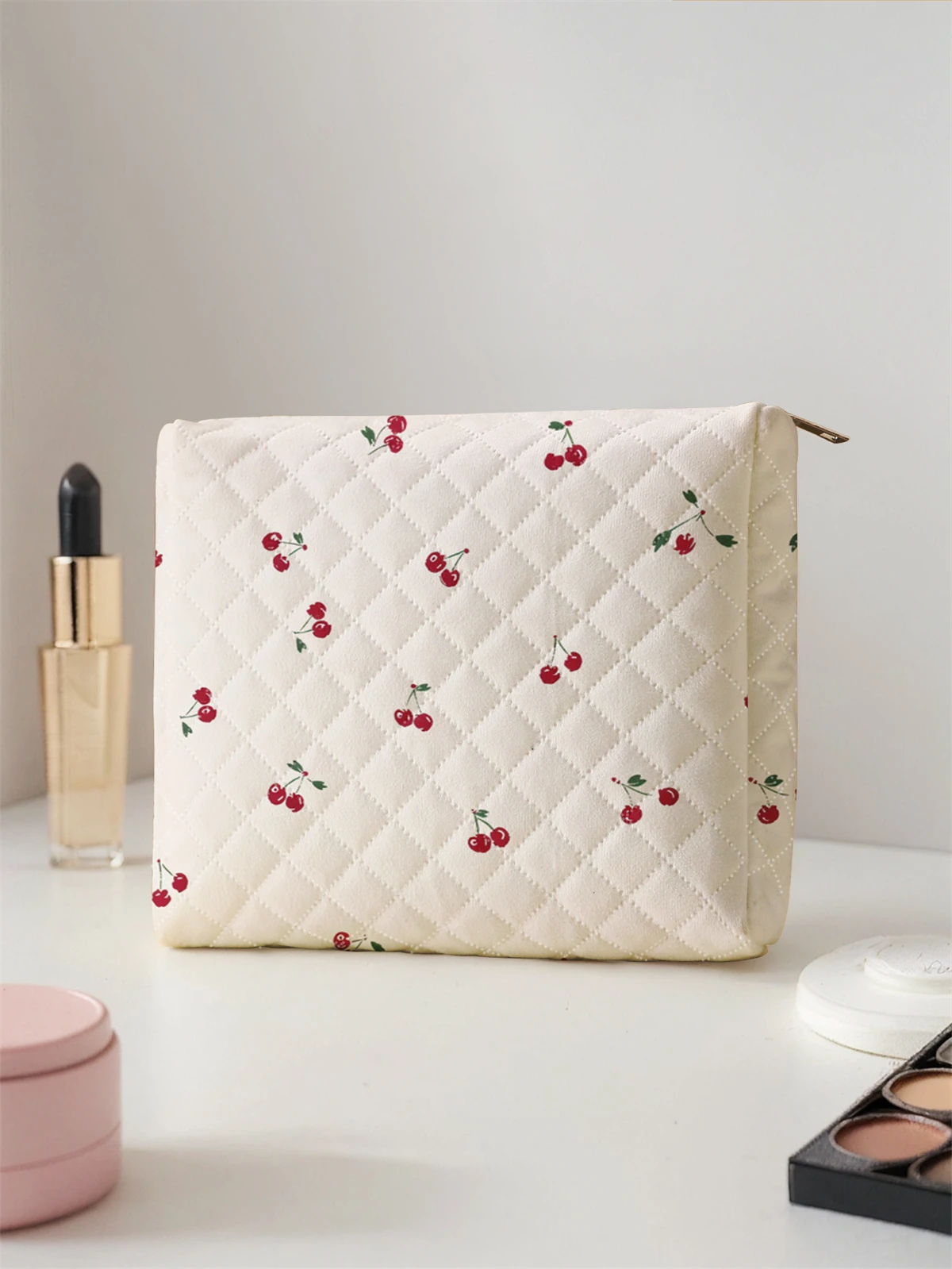 1 Set Portable Makeup Bag, Large Capacity Design, Easily Accommodate Your Cosmetics, Lightweight And Portable For Storing Cosmet