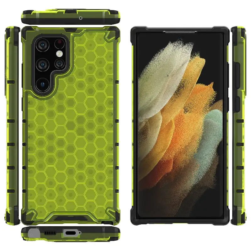 2-in-1 Full Protection Shockproof Translucent Phone Case with Hard Armor Cover