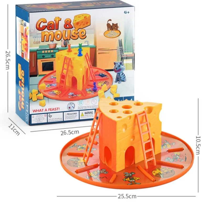 Cat and Mouse- Cake Cheese Board Game Parent-Child Interactive Toys for Kids Boys and Girls Entertainment party game toy for kid 2