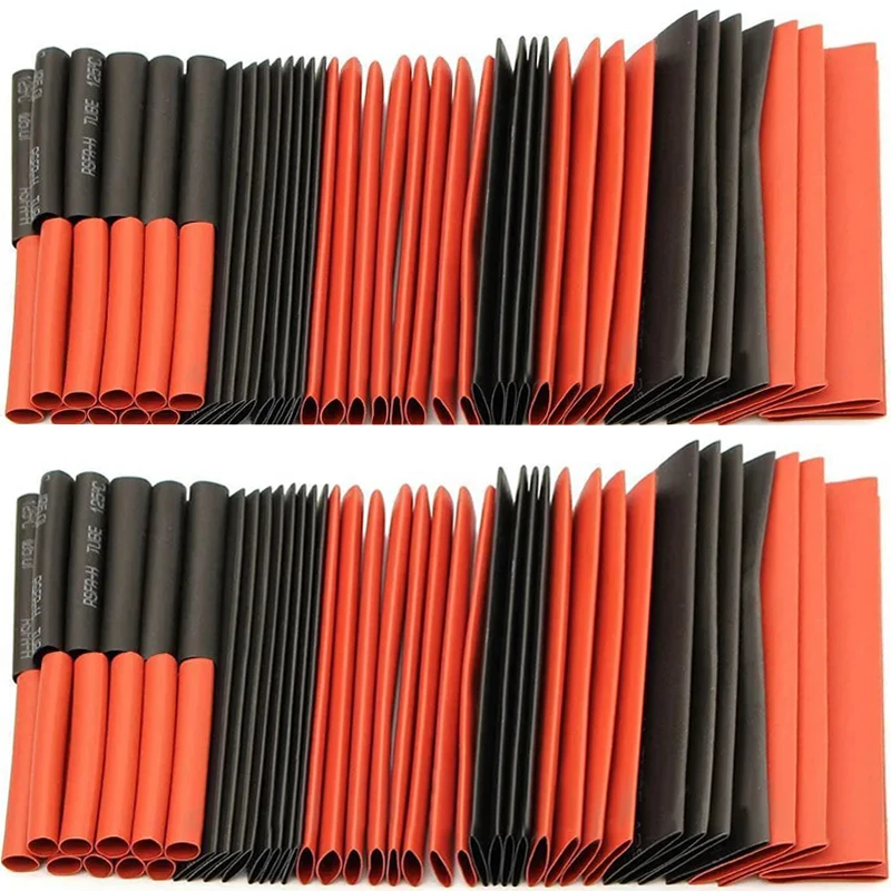 

127PCS Heat Shrinktubing 2:1 Electronic DIY Kit,Insulated Polyolefin Sheathed Shrink Tubing Cables and Cables Tube