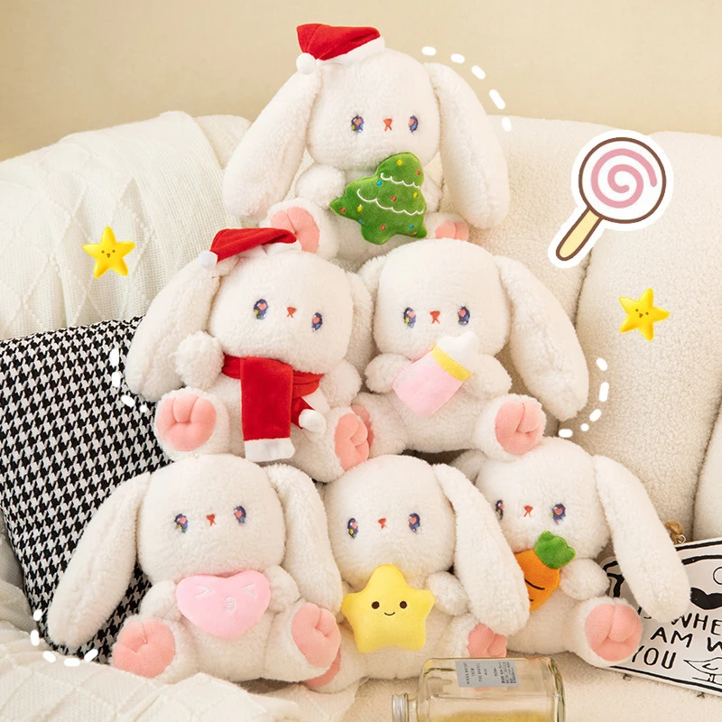 20cm 30cm Kawaii Rabbit Plush Toy Stuffed Animal Bunny Rabbit Soft Doll Pillow Kids Toys Birthday Christmas Gift for Girl