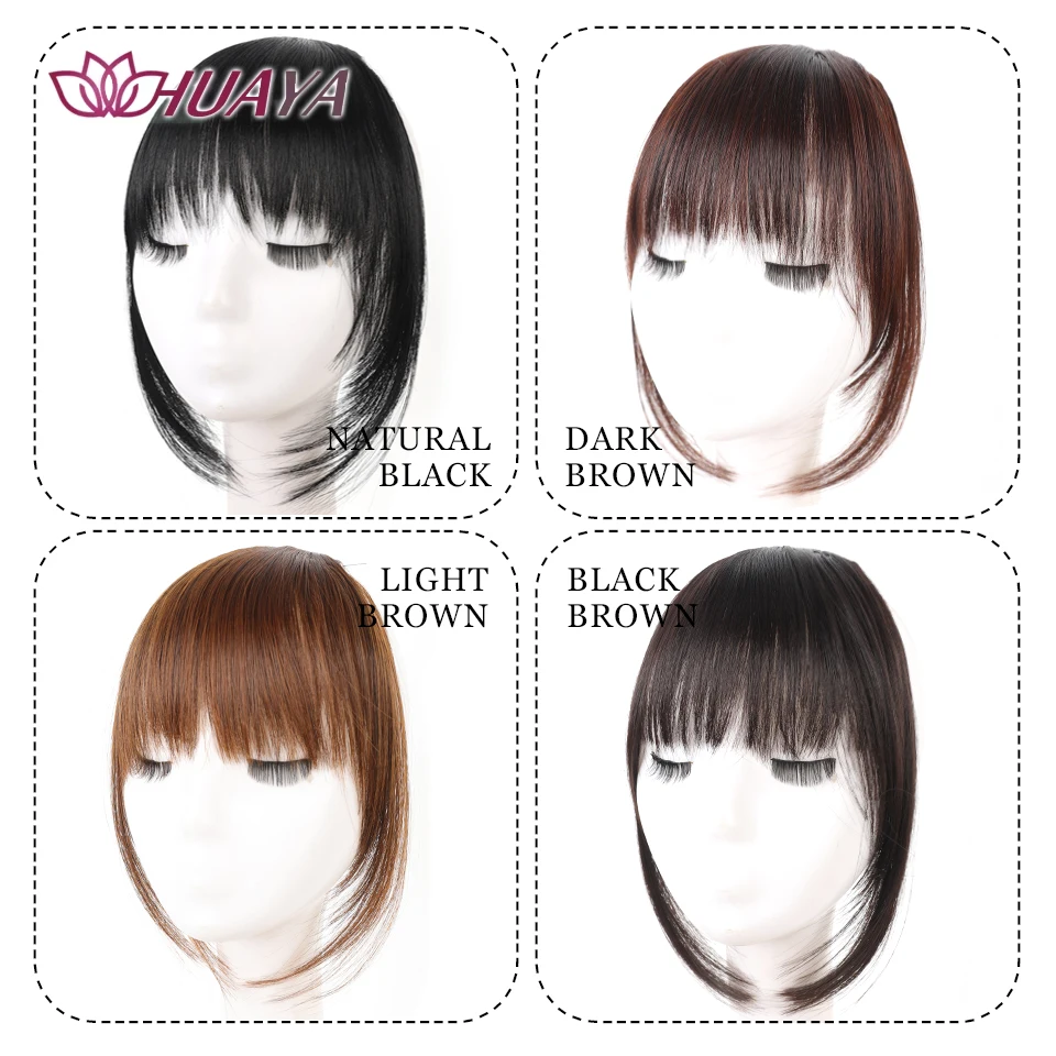 Synthetic Fake Bangs Hair Extension Front Fringes Hairpiece Black Brown Hair Accessories for Women