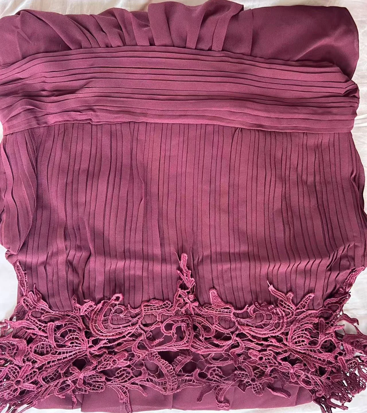bungundy lace dress