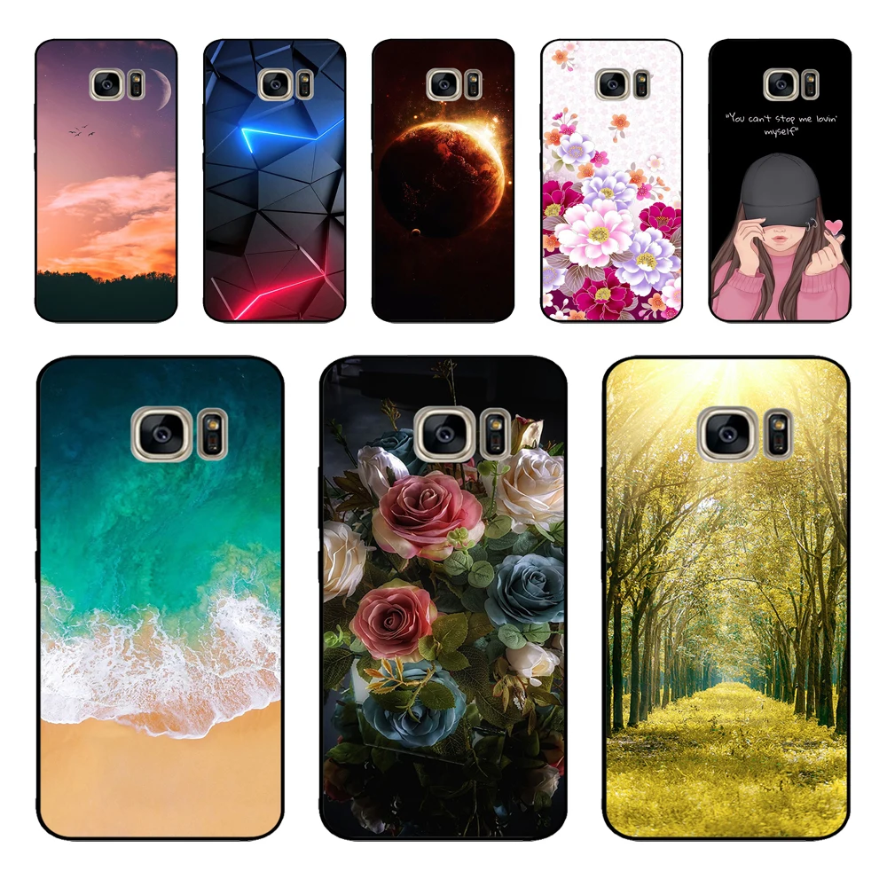 Silicone Case For Samsung Galaxy S7 Edge Case Cute Pattern Soft Tpu Phone Case For Samsung Galaxy S7 S 7 Edge Back Cover Coque