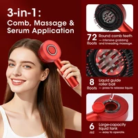 Electric Red Light Scalp Massage Comb, 3 Modes USB Rechargeable Hair Scalp Massager with 8 Roller Balls for Scalp Relaxation 3