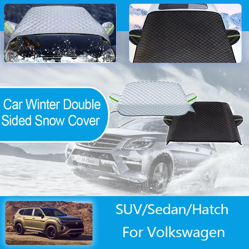 

Car Winter Snow Ice Shield For Volkswage Series Snow Protection Full Wrapped Windshield Snow Cover Double Sided Auto Accessories
