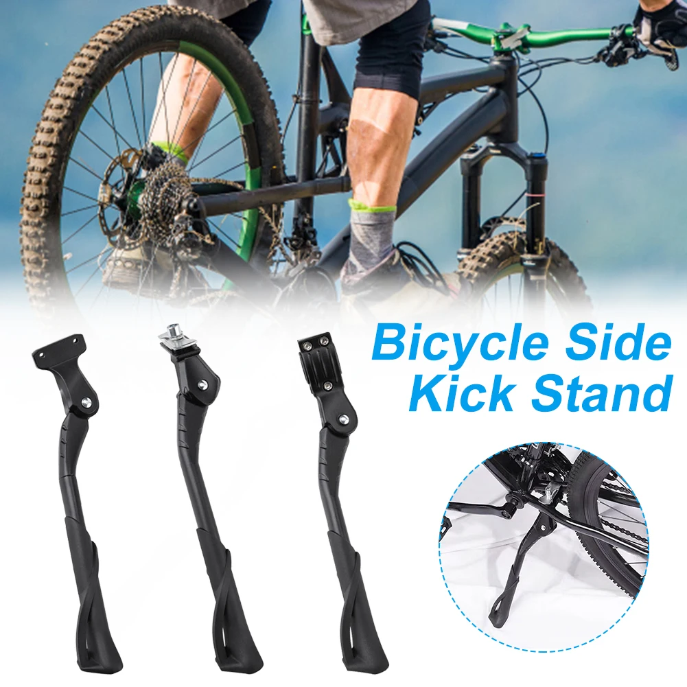 

Adjustable 24-29in Bicycle Side Kick Stand Center Mount MTB Stand Foot Bracket Aluminium Alloy Bike Footrest Cycling Accessories