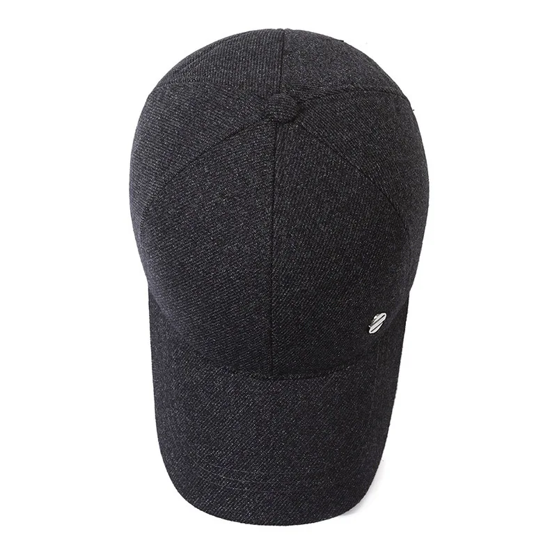 Autumn Winter Men Warm Baseball Cap Fleecing Thickening With Ear Muffs Hat Outdoor Winterproof Cotton Hat Gorras Casquette Bone 3