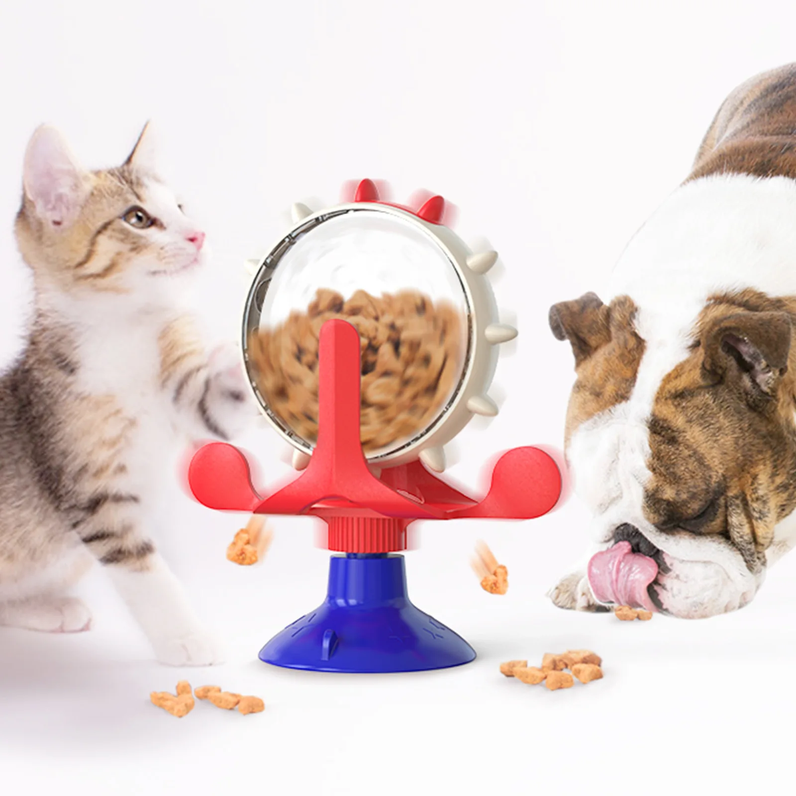 Windmill Cat Toys Turntable Teasing Cat leaking Food Puzzle Toy Relieve  Boredom Rotating Kitty Interactive Training Pet Supplies • eComhub