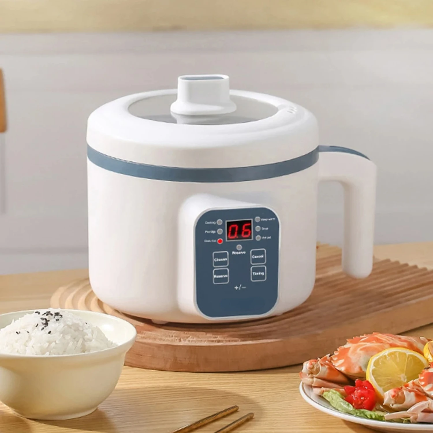 Mini Rice Cooker Household Multicooker Single/Double Layer Rice Cooker Auto Appliances