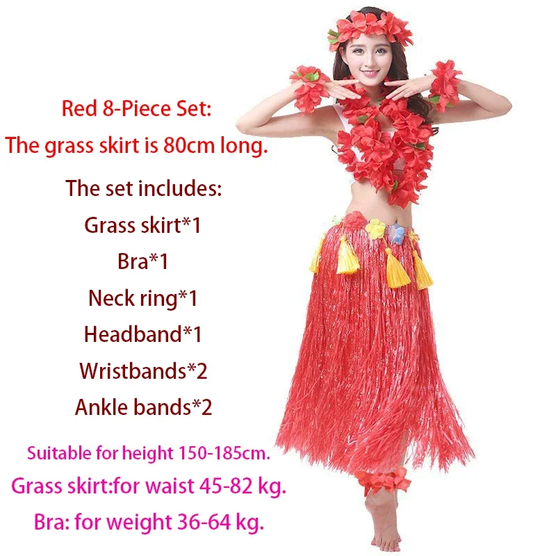 Traje de baile Hula hawaiano para mujer, traje de actuación para