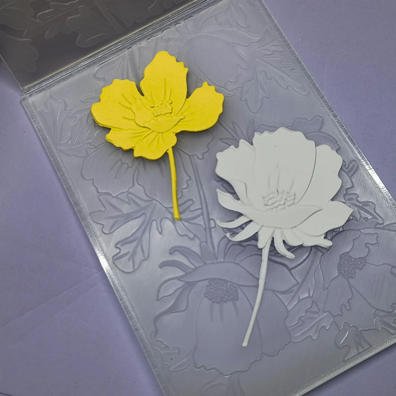 Embossing folder sea anemone bouquet 3d relief folder and mold for DIY greeting cards paper scrapbooks stamp free metal cutting molds