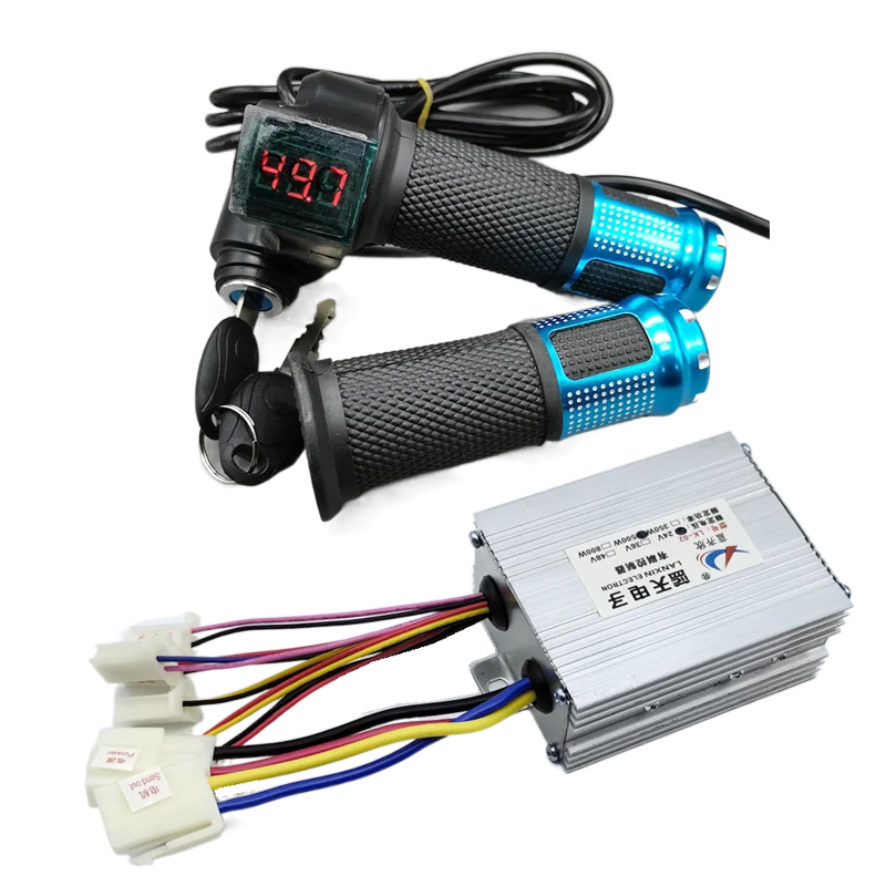 전기 자전거 브러시 모터 디지털 디스플레이 전압 스로틀 전원 잠금 장치, 250W, 350W, 500W, 800W, 1000W, 12V, 24V, 36V, 48V