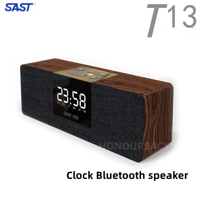 

HIFI Sound Quality Double Alarm Clock Bluetooth Speaker Portable Subwoofer Computer Speakers Wireless Card Boombox Music Center