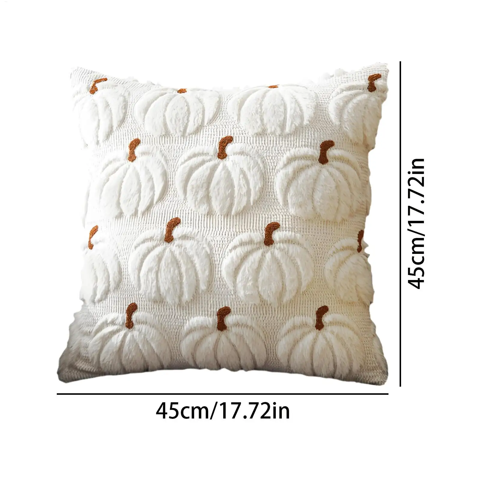 17.72 inches halloween Pillowcase Pumpkin autumn Decorative Throw Pillow Cover Home Decorations soft plush white Pillowcases