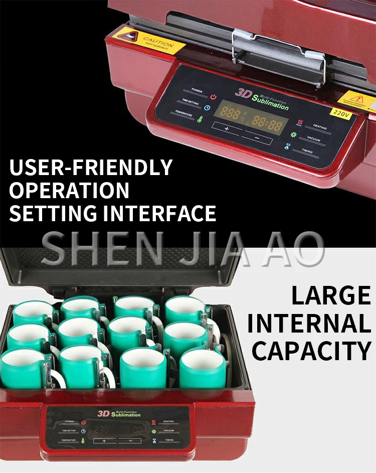 ST-3042 3D heat printing machine 3D mug sublimation machine For Phone Cases Mug