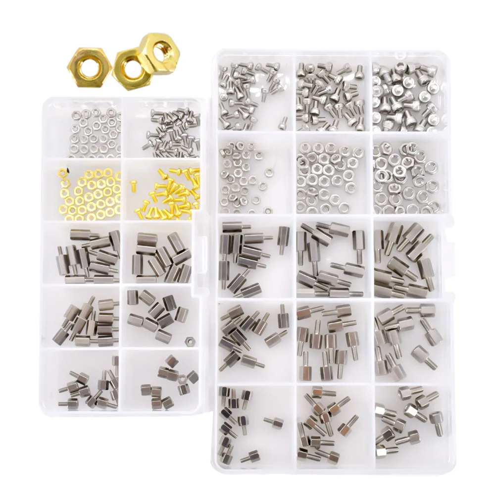 M3 M4 M5 304 Standoff Spacer Screw Set Include Hex/Phillips Screws Socket and Hexagon Nut Box Multifunctional Combinations Kit
