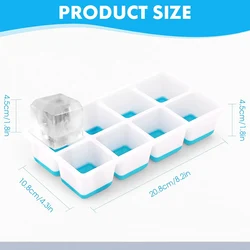 Silicone Square Ice Cube Tray with Lid - Stackable for Whiskey & Frozen Treats (1pcs randomcolor)