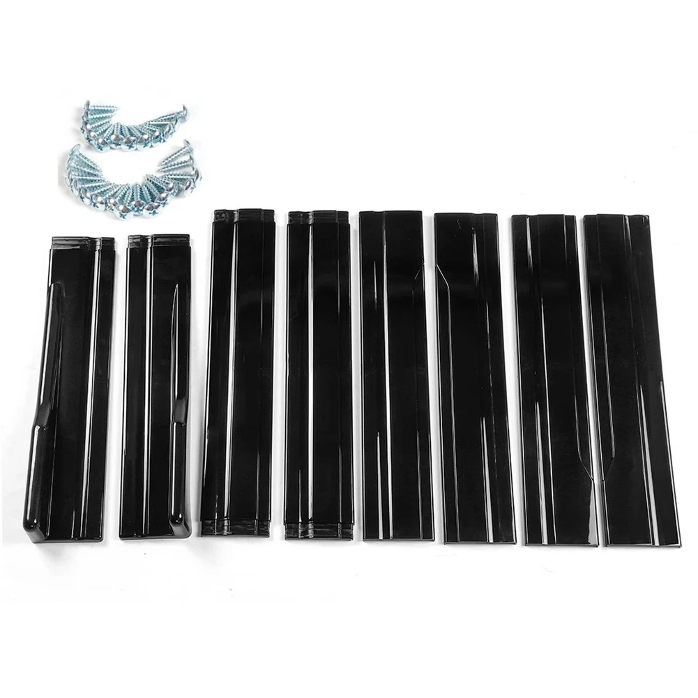 8X 2.2M Universal Glossy Black Side Skirt Extension Rocker Splitters Diffuser Winglet for