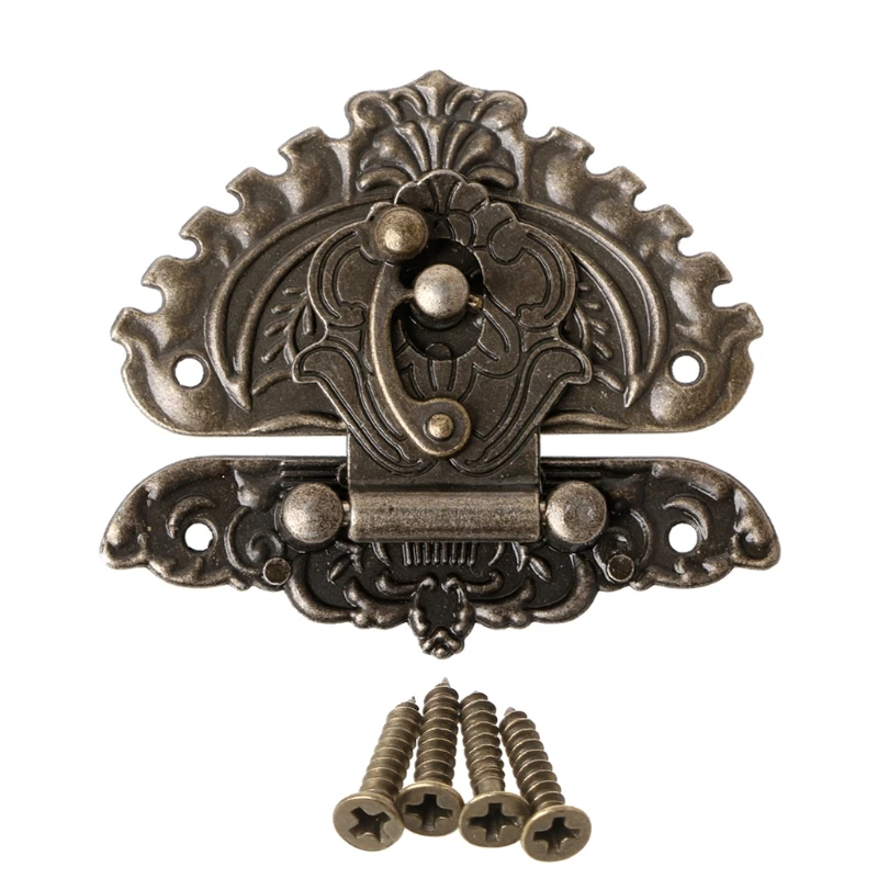 Vintage Retro Style Decorative Hasp Toggle Suitcase Box Lock Hook Latch Buckles