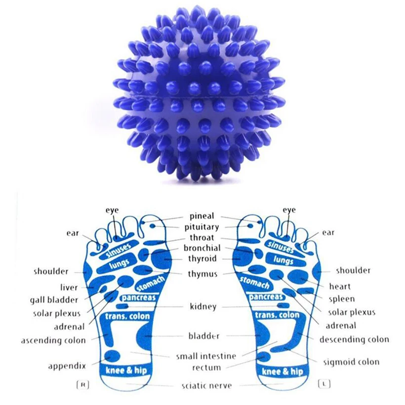 HANRIVER Hot!!! The new high quality mini plantar foot massage ball PVC blue massage fitness ball hard massage massage