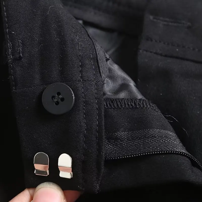 Withered British Simple Commuting Black Horn Casual Flare Pants Fashion Ladies Vintage High Waist Slim Fit Pants Women