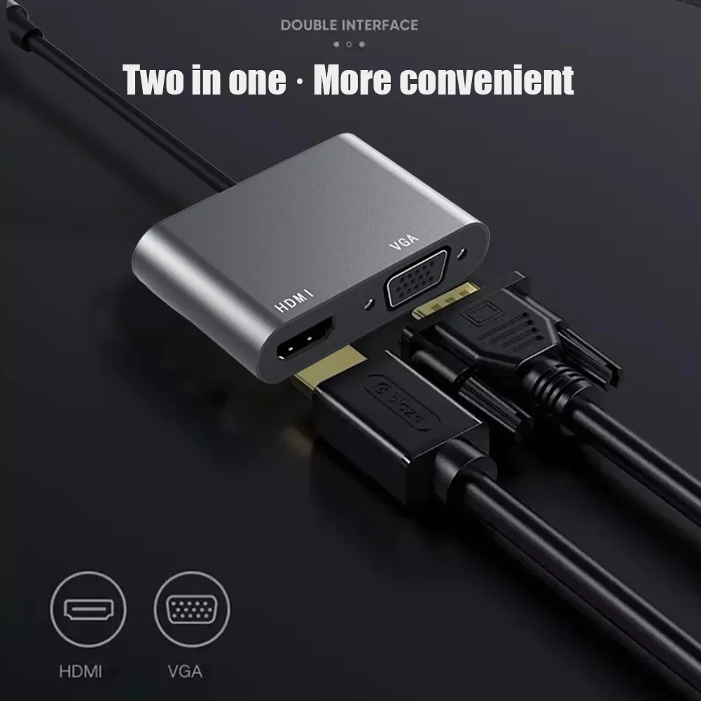2  1 cŸ to HDMI ȣȯ VGA , 1080P HD 4K 30HZ, ǻ- TV  Ȯ ũ VGA ̺