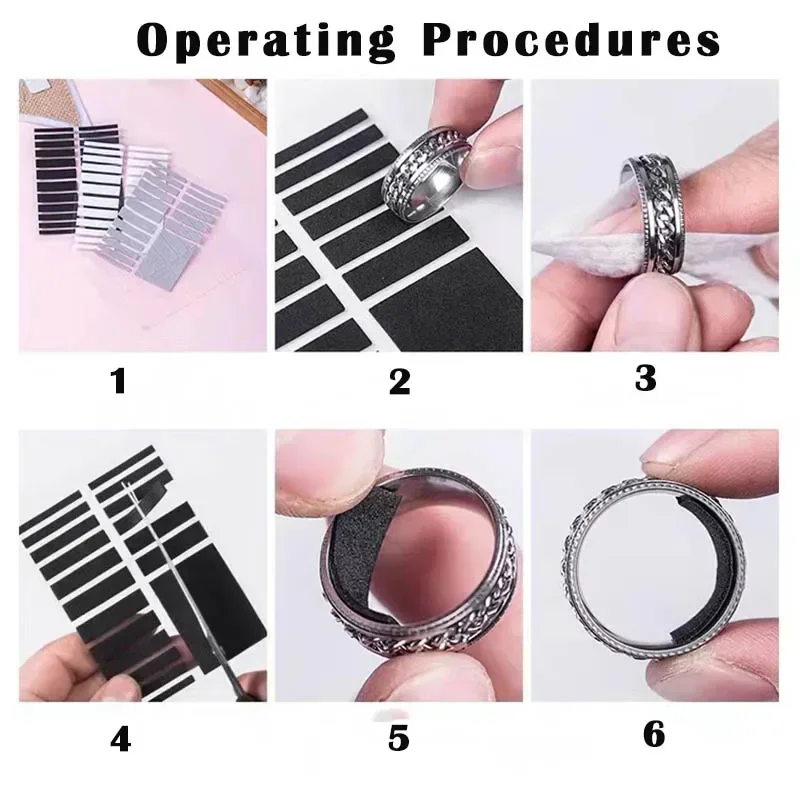 Per qualsiasi dimensione degli anelli regolare gli adesivi anello di grandi dimensioni trasparente in Silicone riduttore di serraggio fisso invisibile che ridimensiona gli strumenti dei gioielli