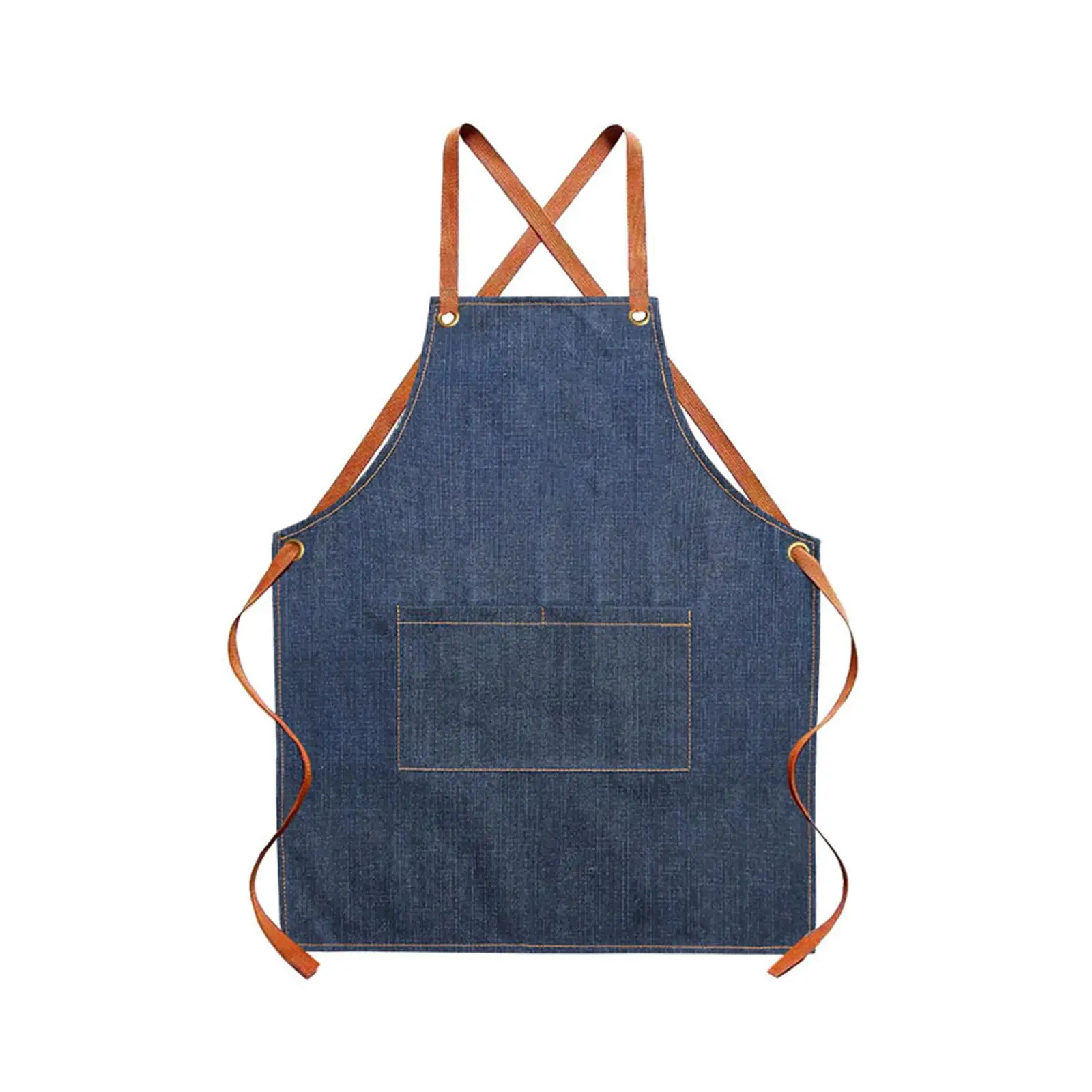 Kids Adult Bibs Adjustable Leather Straps Canvas Apron Cooking Apron for Gardening Hairdressing Pottery Cafes Bars