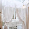 Cotton White Warp Ruffled Curtains for Living Room French Elegant Lace Valance Curtains for Bedroom Wedding Curtains #A340 2
