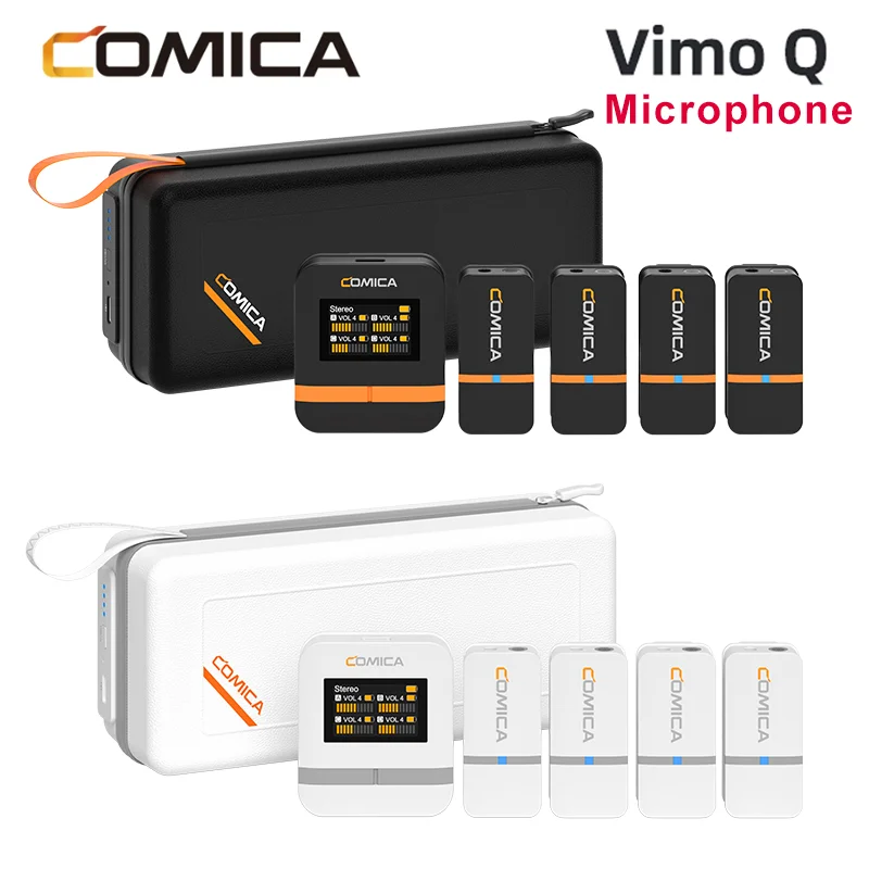 

COMICA Vimo Q Wireless Lavalier Microphone Noise Reduction Audio Video Recording Microphone USB-C 3.5mm Port for Phone Camera