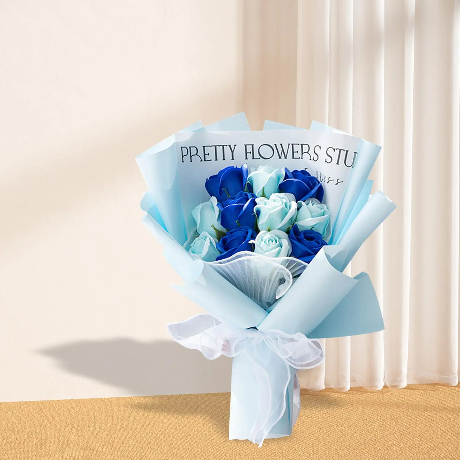 Soap Rose Flower Bouquet Simulated Flowers Ornament for Wedding Mother's Day Gift