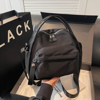 Borsa a tracolla leggera da donna, borsa a tracolla casual di grande capacità, borsa a tracolla versatile in tinta unita, borsa da viaggio, shopping, lavoro, appuntamenti