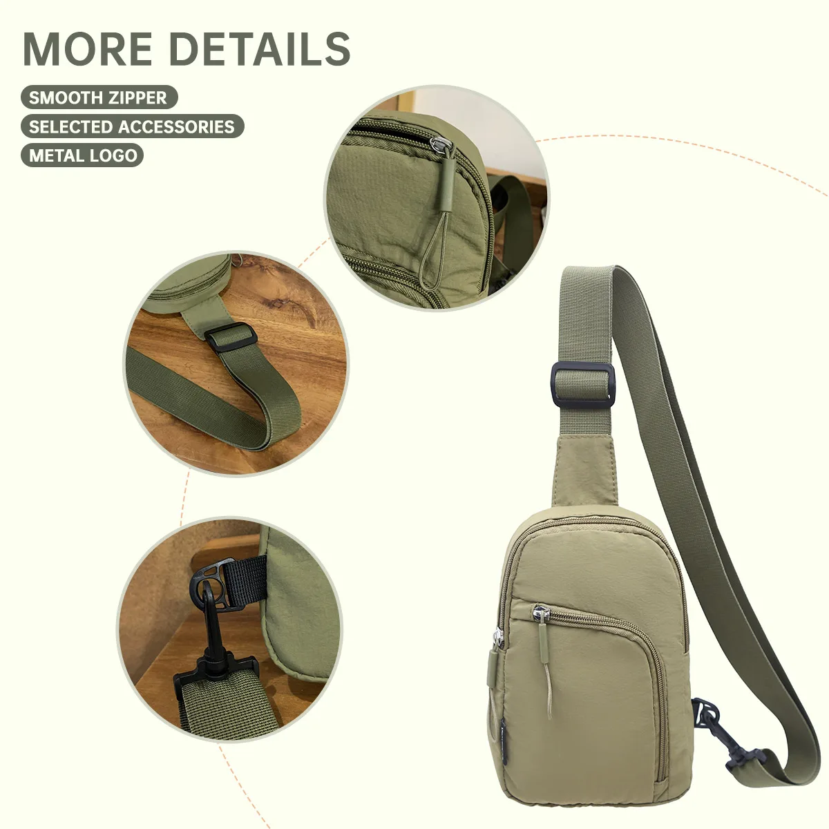 Breast Bag Women's New Waterproof Large Capacity Backpack Multi-Functional Casual Oxford Cloth Crossbody Bag
