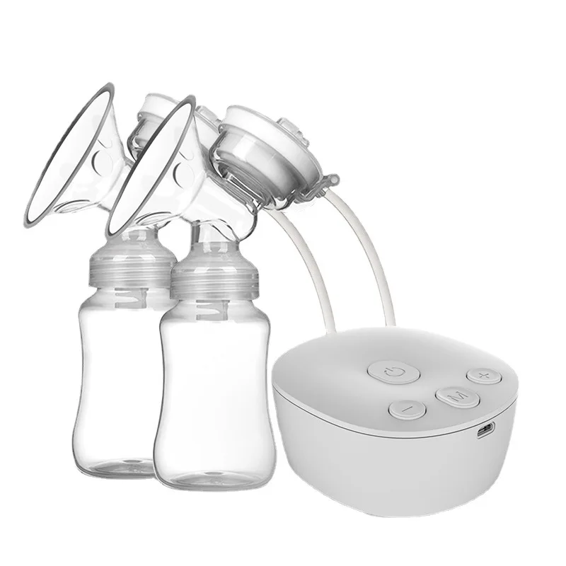 Double Electric Breast Pumps Powerful Nipple Suction USB Electric Breast Pump with Baby Milk Bottle Cold Heat Pad Nippl electric breast pump