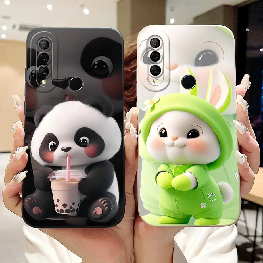 Cute Panda Rabbit Soft Silicone Phone Case for Huawei P30 Lite Nova 4e - Stylish and Protective Cover