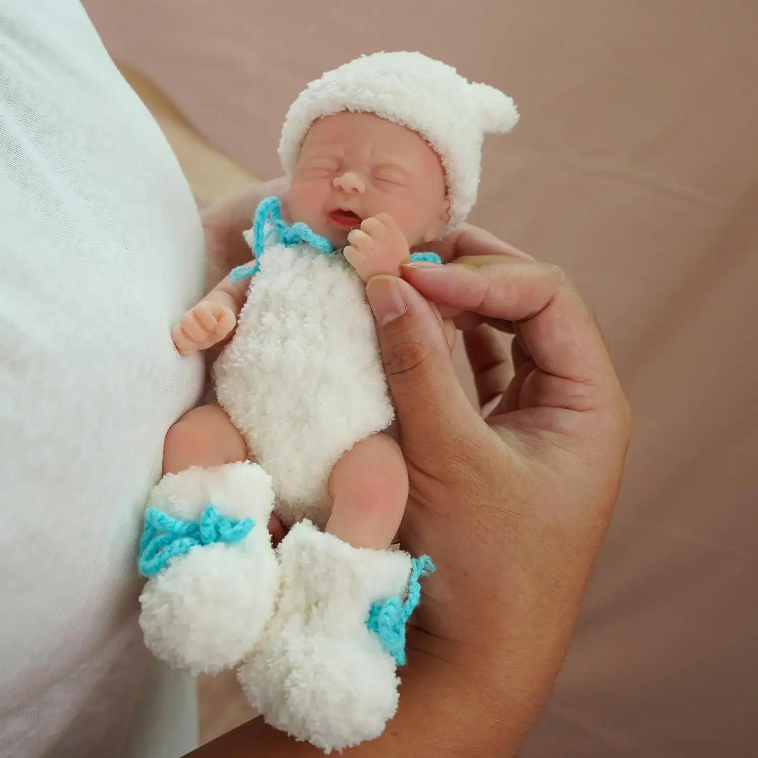 inch Mini Full Body Silicone Reborn Baby Dolls Girl Realistic