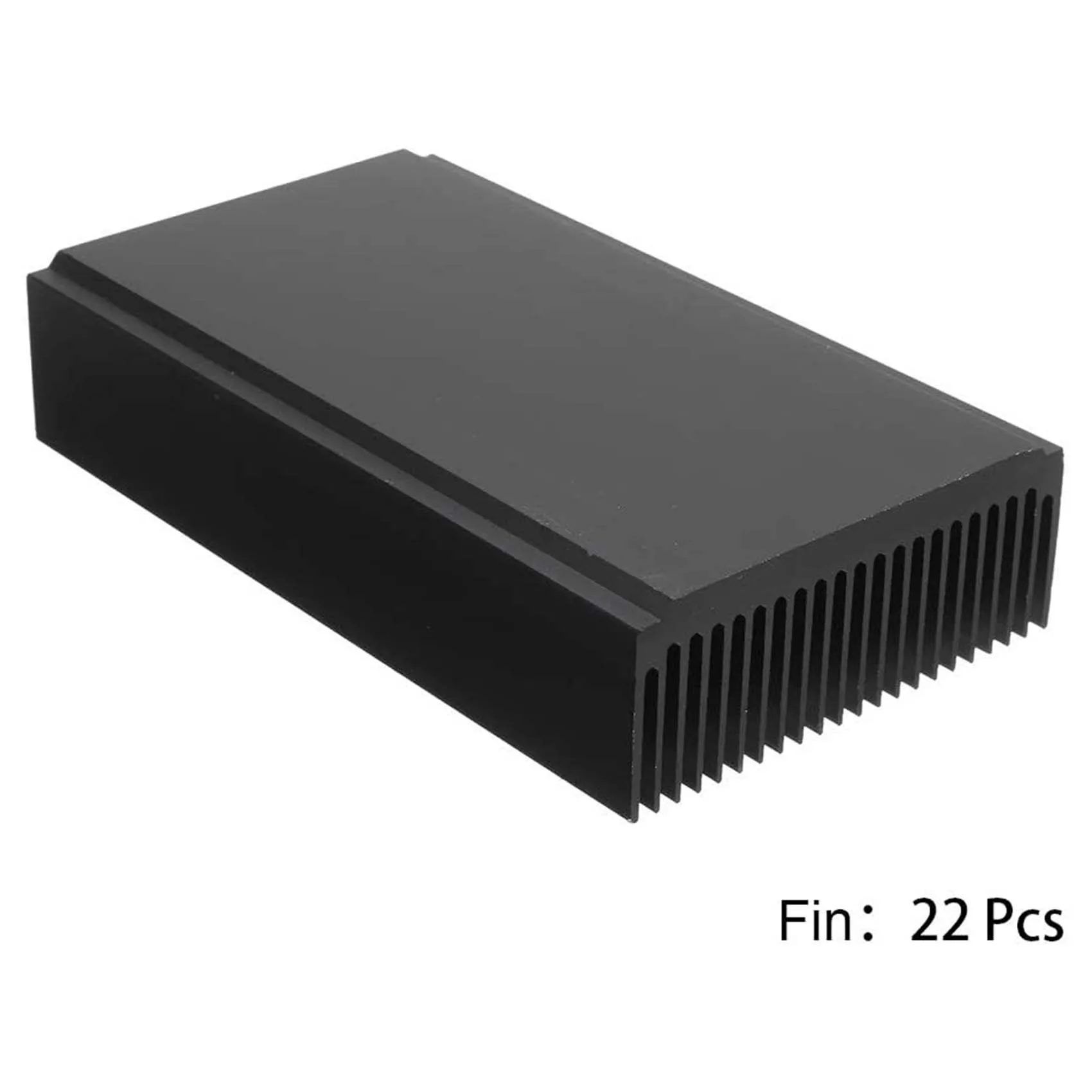 대형 알루미늄 방열판, 블랙 산화물 라디에이터, 22 핀, 4.72x2.72x1.06 인치, 120x69x27mm