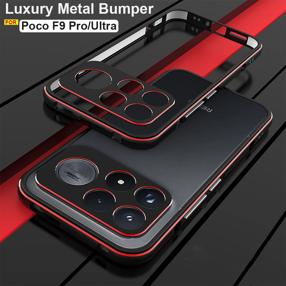Luxury Aviation Aluminum Metal Frame Shockproof Case with Camera Lens Protection