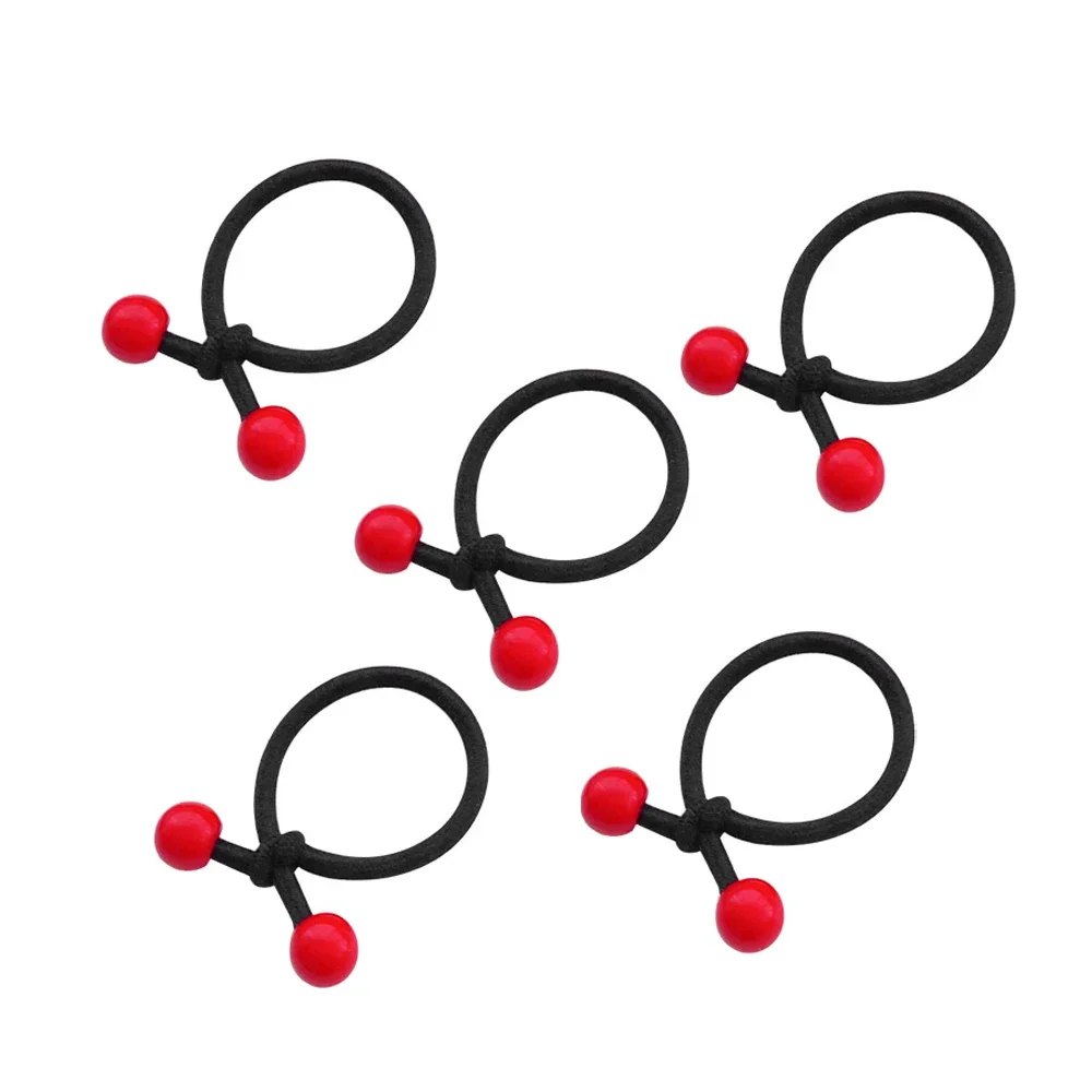 Red Cherry Baby Hair Bands Cute Girls Elastic Ponytail Holder Ties Heaband Kids Headwear Ropes Scrunchie Hair Accessories 4