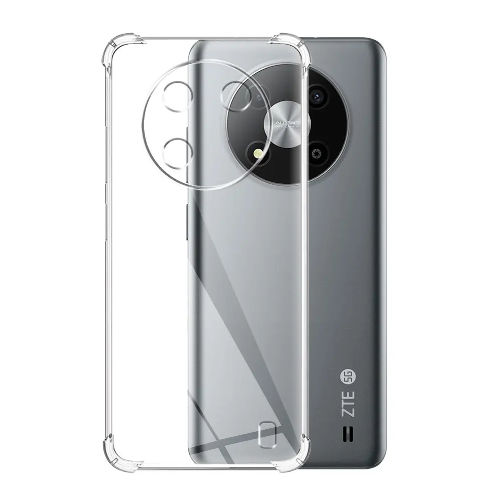 MEMELOKA Cover Per ZTE Blade A73 + 3 Vetri Temperati - Custodia Morbida In Silicone TPU Antiurto, Nero Opaco