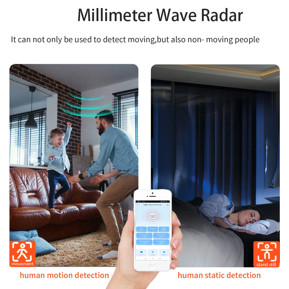 Zigbee Human Presence Detector Smart Human Body PIR Sensor Radar Detector Motion