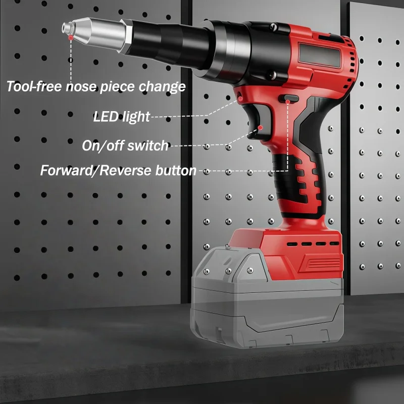 For Milwaukee M18 Battery Brushless Electric Rivet Nut Gun for Aluminum/ Stainle