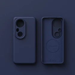 Magnetic Liquid Silicone Wireless Charging Case with Magsafe Matte Finish - Vivo iQOO 11S (Dark Blue)