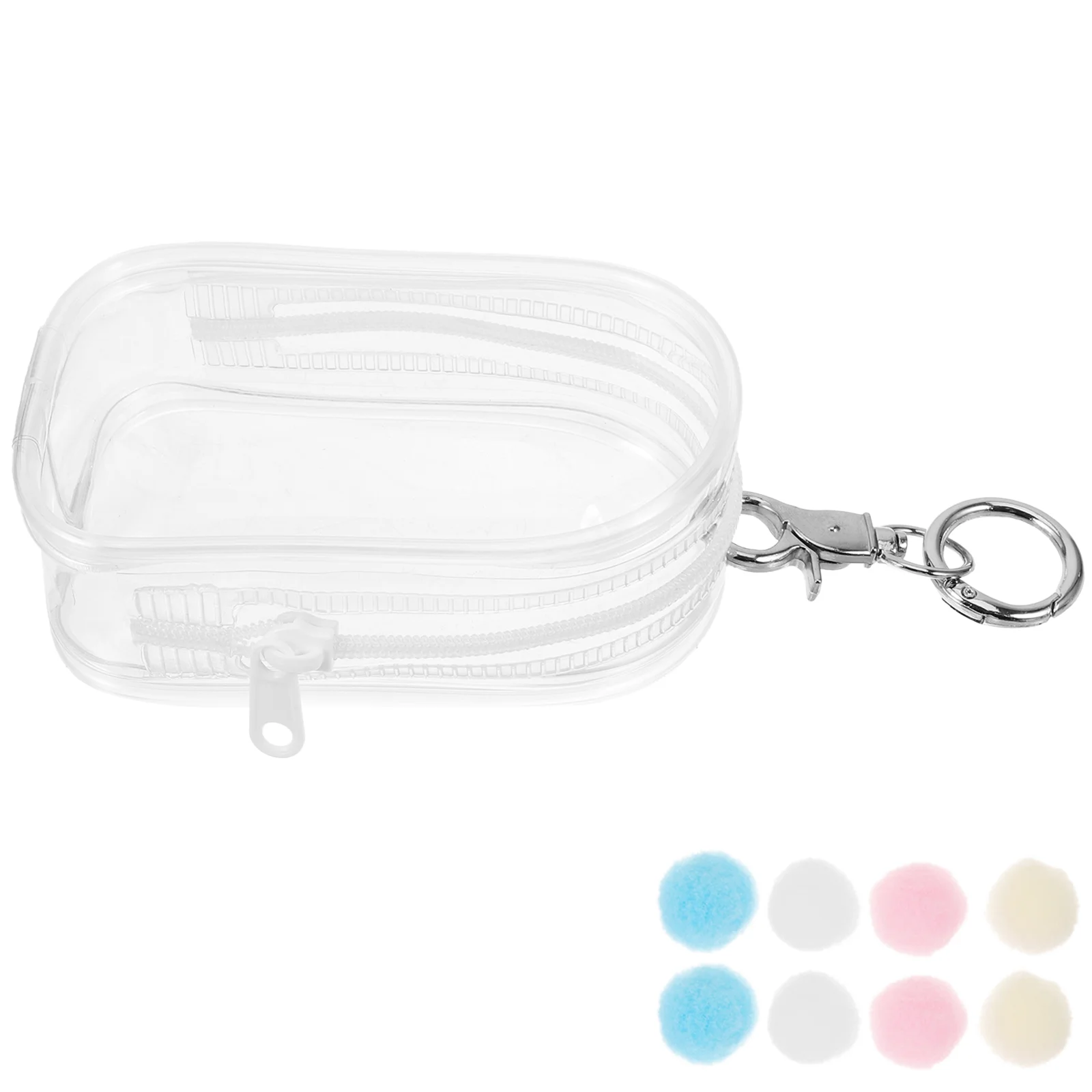 Clear Doll Display Bag Keychains Hanging Blinds Box Organizer Small Doll Storage Bag Portable Collectibles Display Case Mini 10pcs small scraper keychains portable lottery ticket scrapers scraping tools for lottery