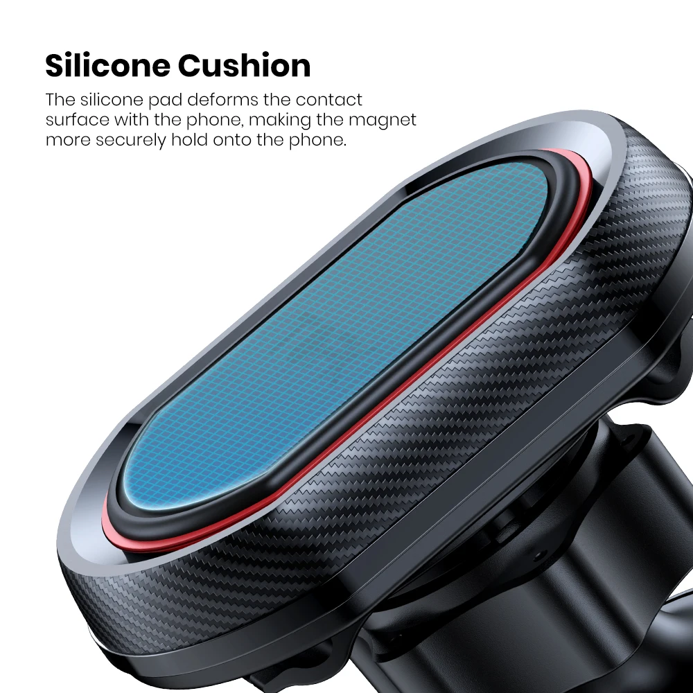 Magnetic Car Phone Mount,3-Point Support 360° Extended Arm Extendable Metal Hook